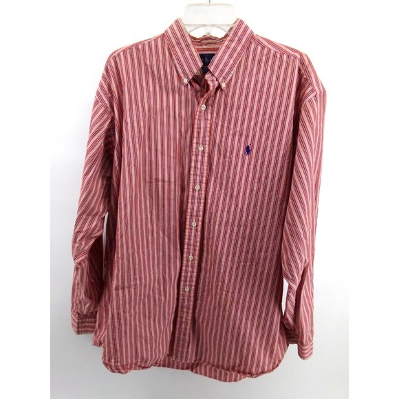Polo Ralph Lauren Other - Mens RALPH LAUREN POLO - Button Down BLAKE Shirt Orange Striped Size XL